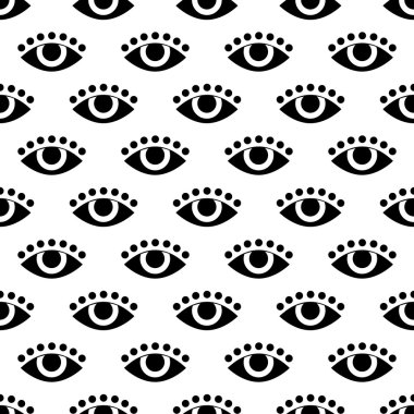 göz ile Seamless modeli. vektör. düz.