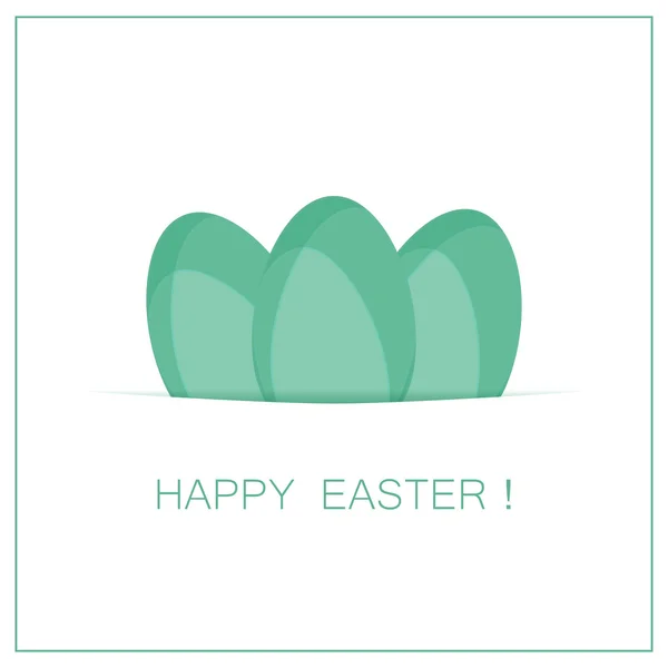 Cartão de Páscoa com ovos. Vetor — Vetor de Stock
