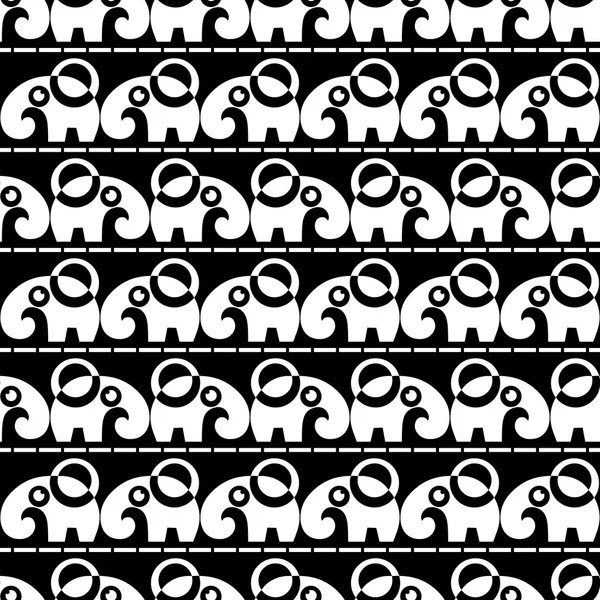 Seamless pattern with elephant. vector. — Stock Vector