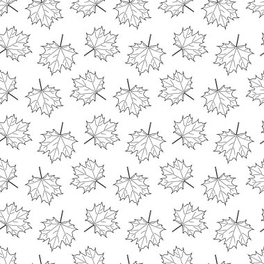 Akçaağaç yaprağı ile Seamless modeli. vektör