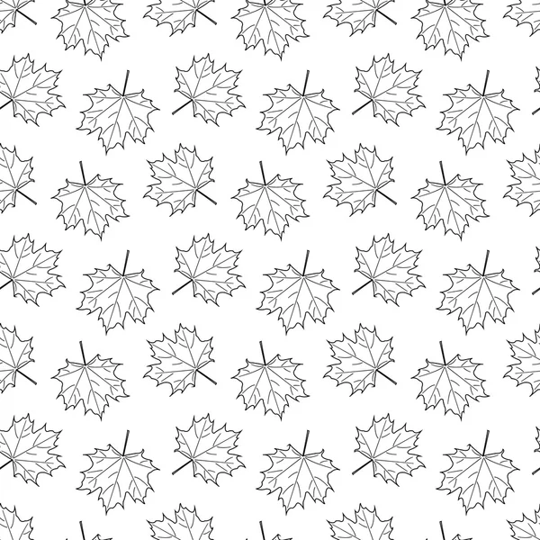 Motif sans couture avec Maple Leaf. vecteur — Image vectorielle