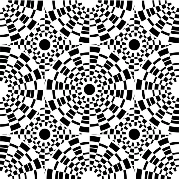 Seamless Black White Pattern Form Abstract Circles — Stock Photo, Image