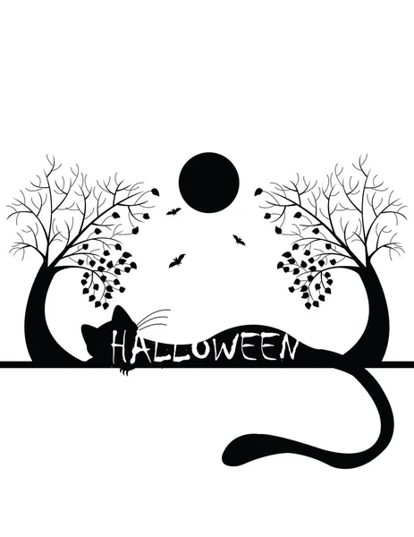 Halloween siluett — Stock vektor