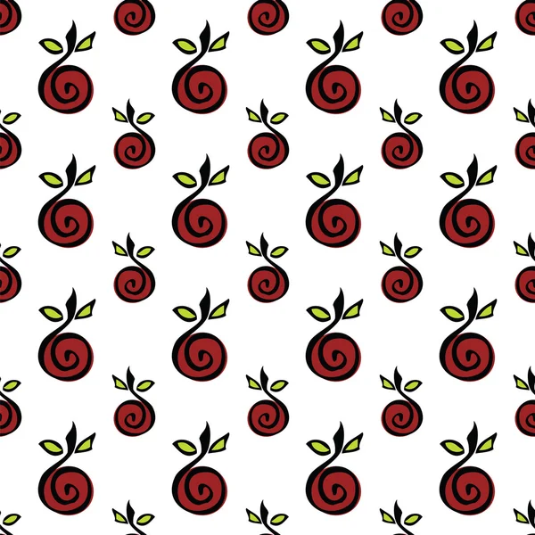 Seamless pattern with apple — Stock Vector