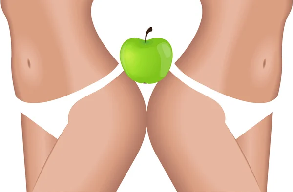 アップル ダイエット — ストックベクタ