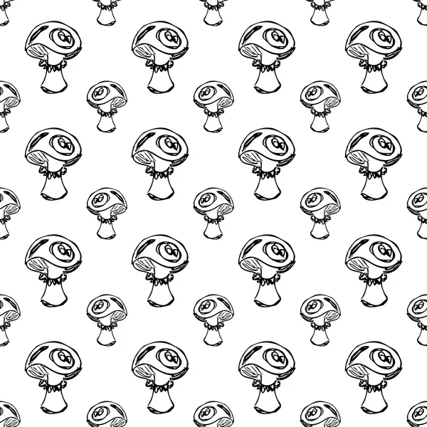 Seamless pattern with mushroom — Stock Vector