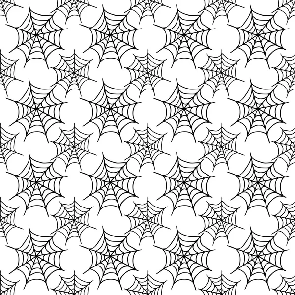 Seamless pattern with spiderweb — Stock Vector