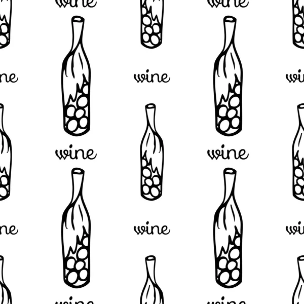 Wine seamless pattern — Stock Vector