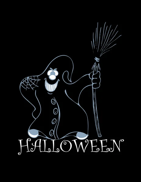 Halloween achtergronden met ghost — Stockvector