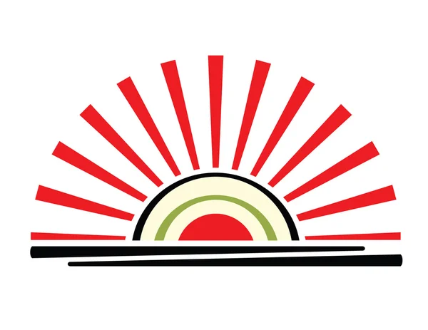 Signo o símbolo de sushi — Vector de stock