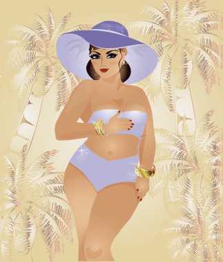 Boyutu yaz kızım, illüstrasyon vektör