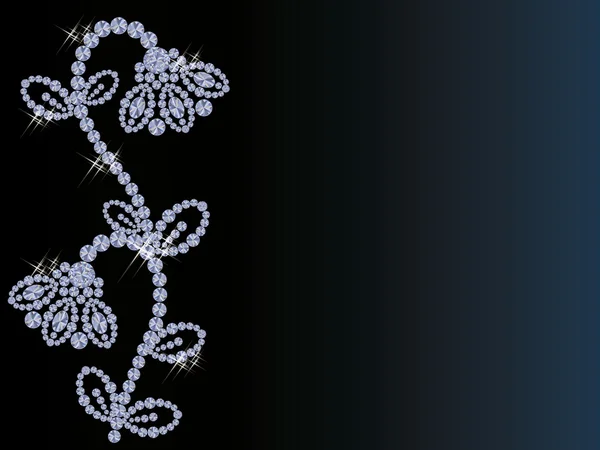 美しいダイヤモンド ベルフラワー バナー、ベクトル イラスト — ストックベクタ