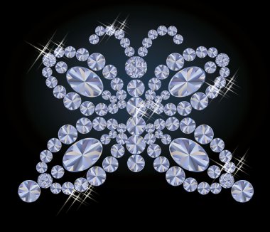 Elmas kelebek kartı, vektör çizim