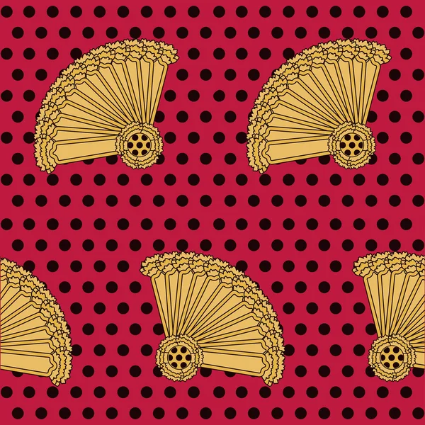 Flamenco senza soluzione di continuità, illustrazione vettoriale — Vettoriale Stock