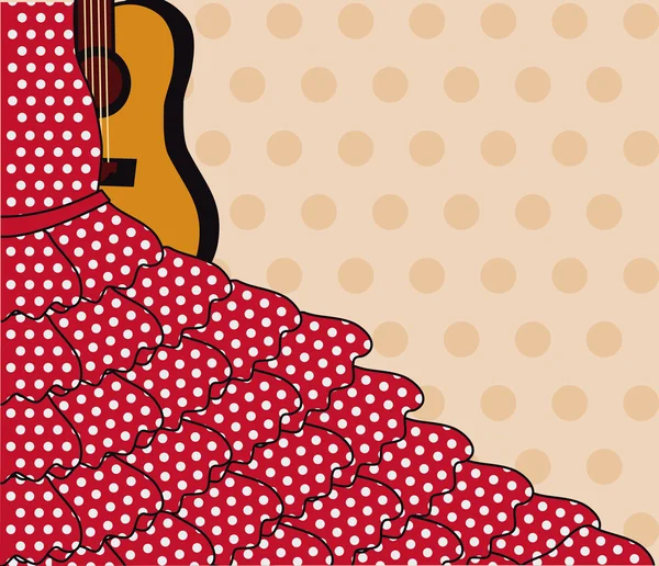 Tarjeta de invitación de flamenco, ilustración vectorial — Vector de stock