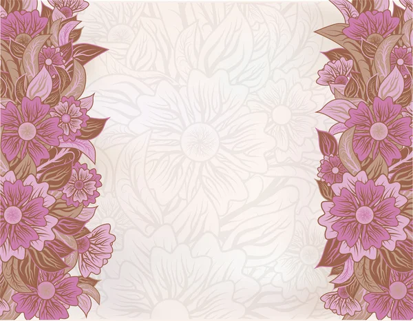 Papier peint floral vintage, illustration vectorielle — Image vectorielle