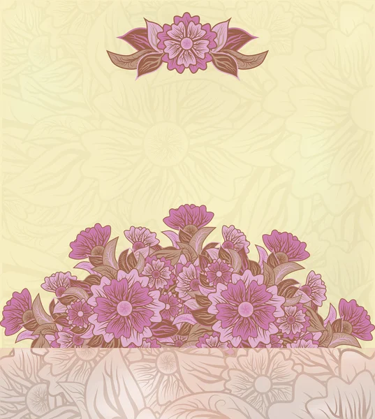 Винтажный цветочный декоративный фон, векторная иллюстрация — стоковый вектор