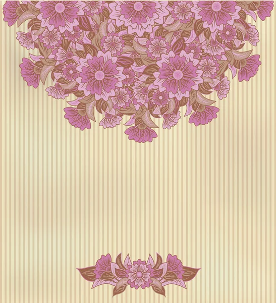 Vintage bloemen behang, vectorillustratie — Stockvector