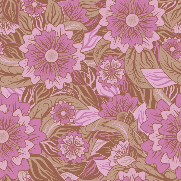 Vintage motif sans couture floral. illustration vectorielle — Image vectorielle