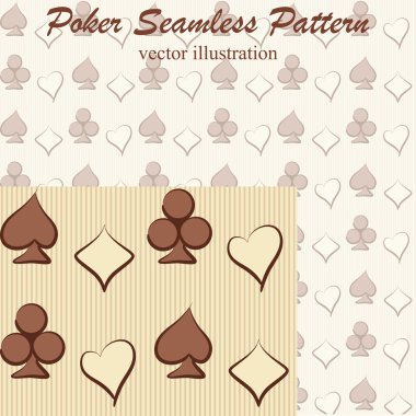 Poker seamless modeli, vektör çizim