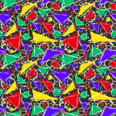 Geometrik dikişsiz kalıp arkaplan, vektör illüstrasyonu