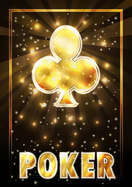 Clubs Ace Poker Cartes Jouer Illustration Vectorielle — Image vectorielle