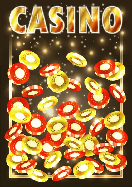 Fondo Chips Casino Ilustración Vectorial — Vector de stock