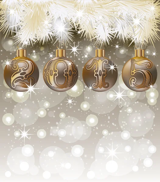 Feliz año nuevo 2015 tarjeta, vector de ilustración — Vector de stock