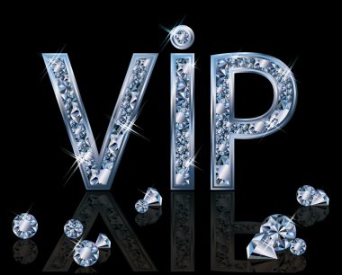 VIP davetiye, vektör çizim elmas
