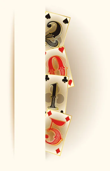Nuovo 2015 anno casino poker banner, illustrazione vettoriale — Vettoriale Stock