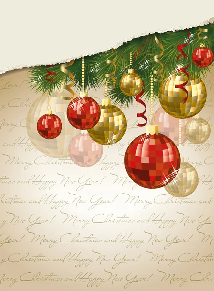 Frohe Weihnachten und ein gutes neues Jahr Hintergrund, Vektor-Illustration — Stockvektor