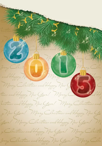 Joyeux Noël et bonne année 2015, illustration vectorielle — Image vectorielle