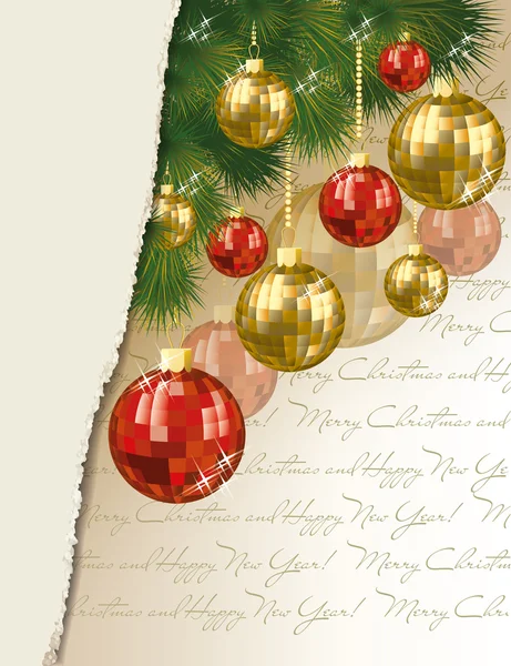 Joyeux Noël & Bonne année bannière, illustration vectorielle — Image vectorielle