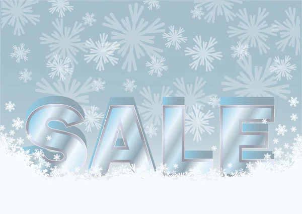 Winter sale banner, vector illustration — Stock Vector