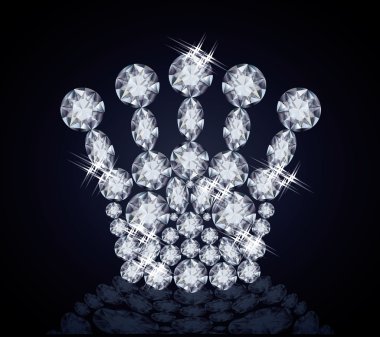 Muhteşem Kraliçe tacı, vektör çizim