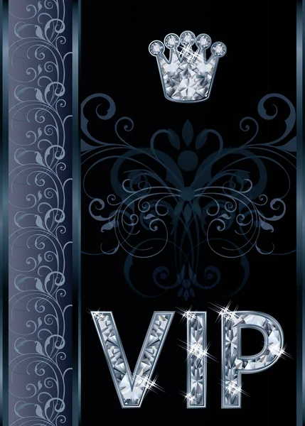 Carte d'invitation VIP diamant, illustration vectorielle — Image vectorielle