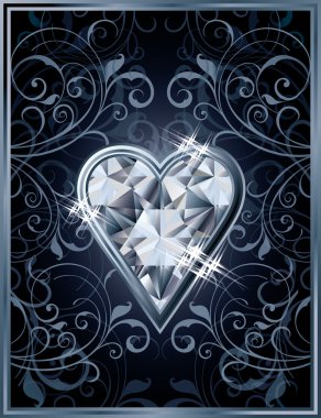 Poker kalpler elmas kart, vektör çizim