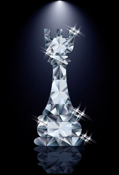 Diamant-Schachturm, Vektorillustration — Stockvektor