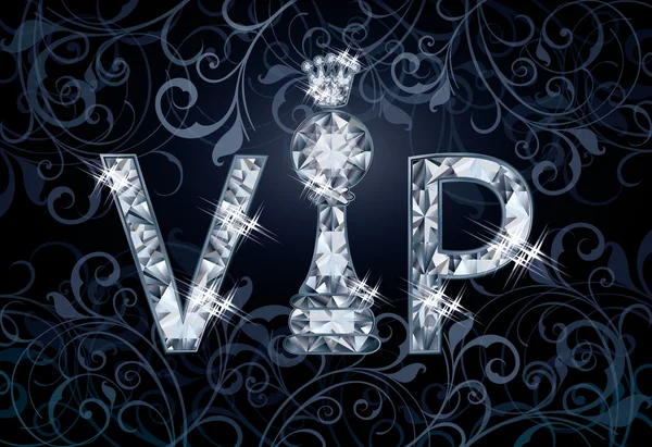 Diamant-Vip-Schachbanner, Vektorillustration — Stockvektor