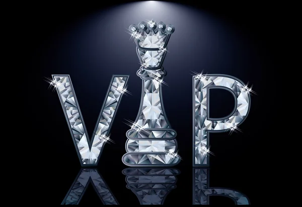 Diamanty Vip šachové karty, vektorové ilustrace — Stockový vektor