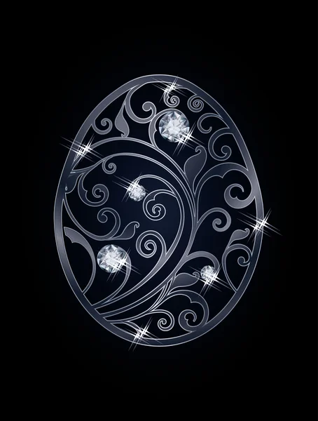 Пасхальне яйце з діамантами, Векторні ілюстрації — стоковий вектор