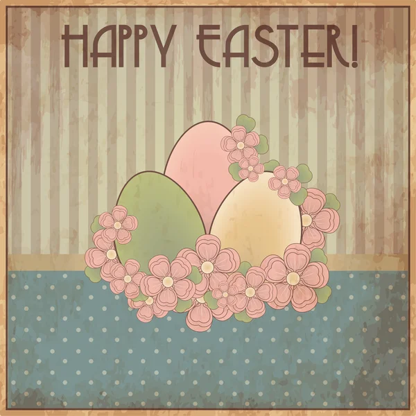 Szczęśliwe Wielkanoc stary zaproszeniu, ilustracji wektorowych — Wektor stockowy