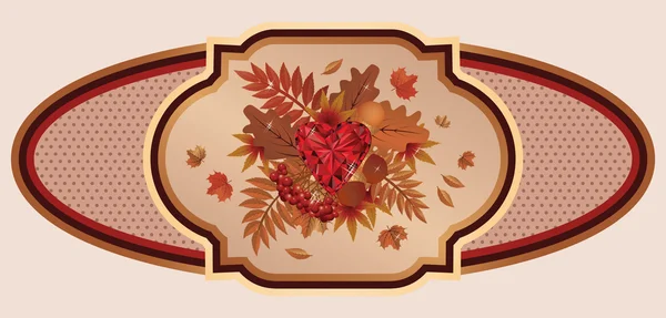 Banner viejo de otoño, ilustración vectorial — Archivo Imágenes Vectoriales