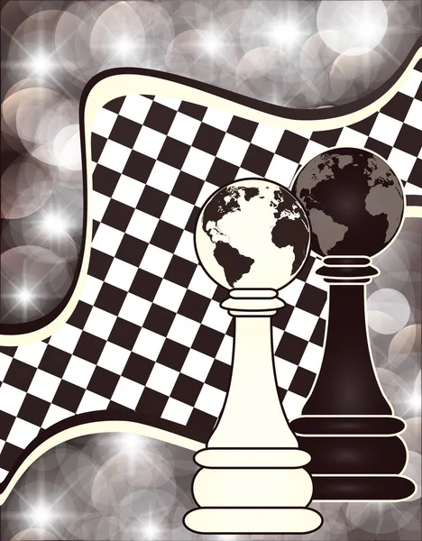 Шахматный абстрактный фон, векторная иллюстрация — стоковый вектор