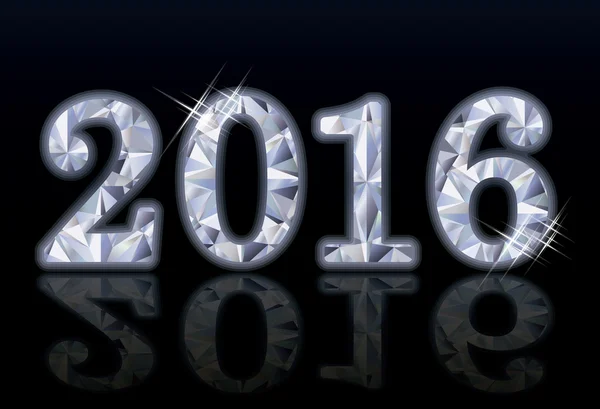 Алмаз 2016 новий рік банер, Векторні ілюстрації — стоковий вектор