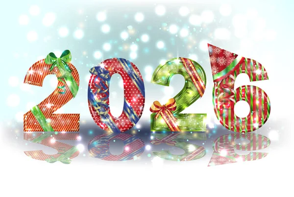 Yeni 2026 yıllık VİP kartı xmas kar tanesi, vektör illüstrasyonu