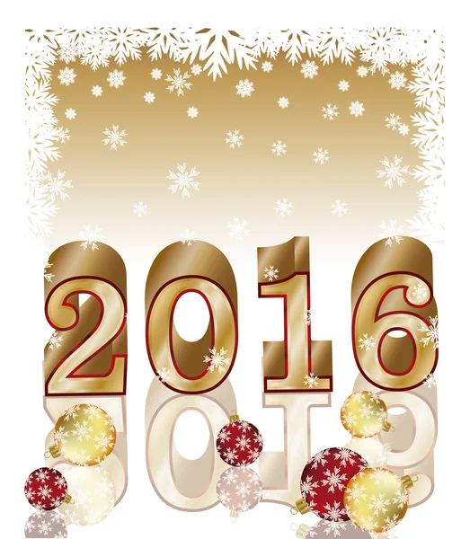 Frohes neues Jahr 2016 glühender Hintergrund, Vektorillustration — Stockvektor
