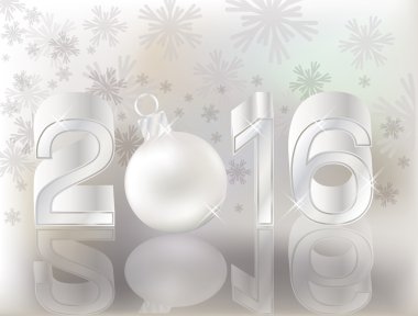 Donmuş New 2016 yıl arka plan, vektör çizim