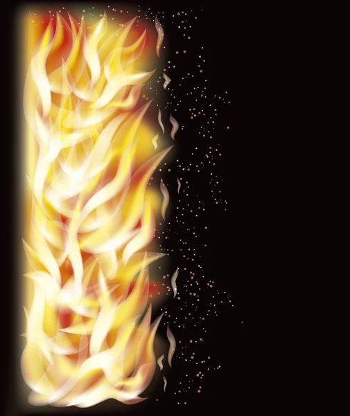 Fond de flamme de feu, illustration vectorielle — Image vectorielle