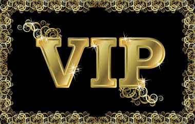 VIP altın kartı, vektör çizim